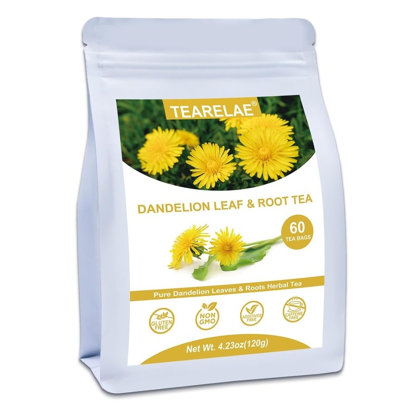 Delicious Dandelion Root Tea - 60 Count Caffeine-Free Herbal Blend for Digestion gallery