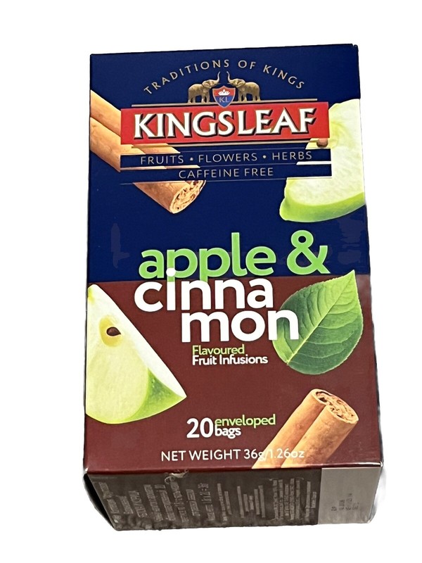Kingsleaf Tea - APPLE & CINNAMON – ENVELOPED Fruit Tea 20 tbs / 36g ( 1.26 oz ) gallery