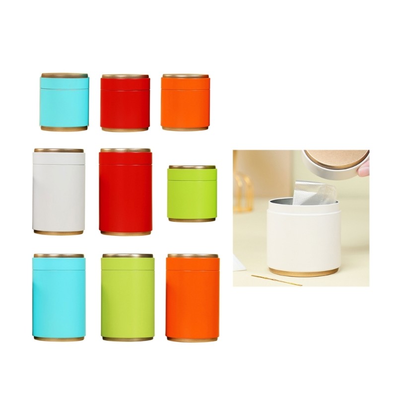 Tea Containers Cans Candy Snacks Small Round Boxes Portable Tin Cans gallery