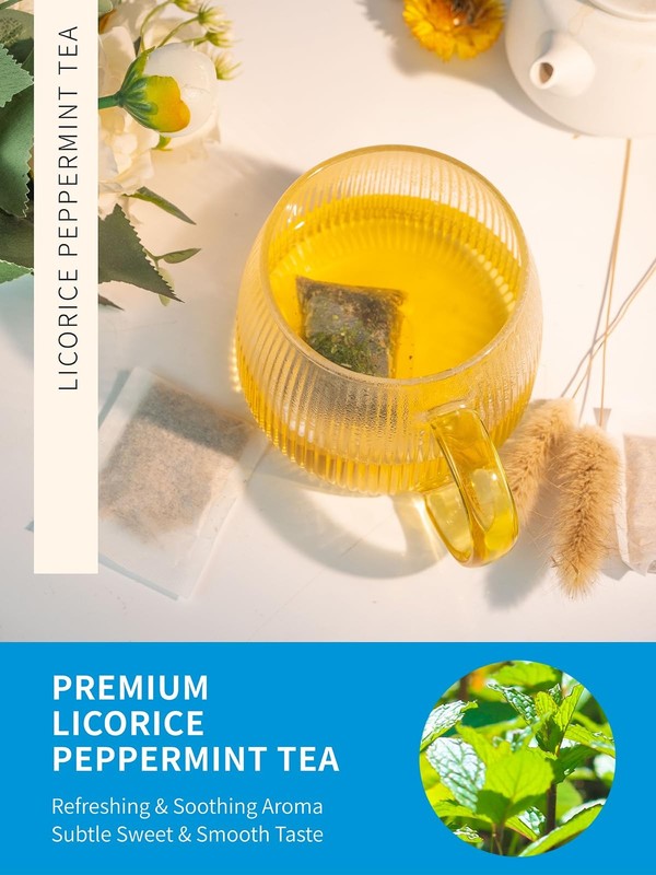 Licorice Peppermint Tea, Natural Soothing Peppermint with Sweet Licorice Root... gallery