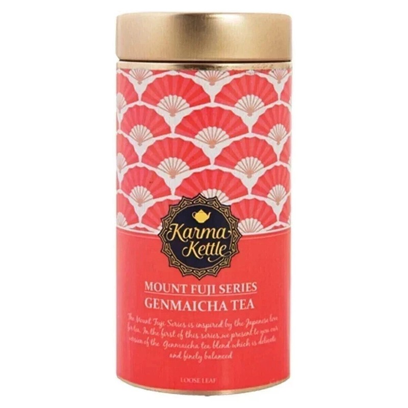 Karma Kettle Mount Fuji Genmaicha Tea - Loose Leaf Tea in Tin, 50G gallery