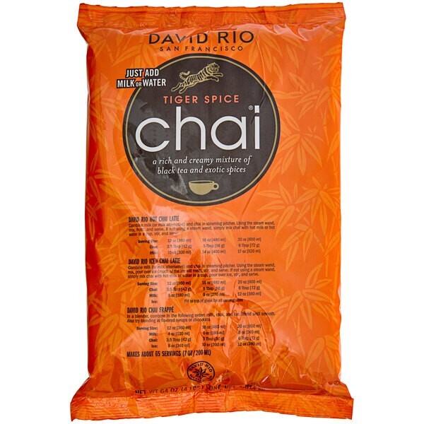 David Rio Tiger Spice Chai, Bulk, 4lb. Bag, New.
