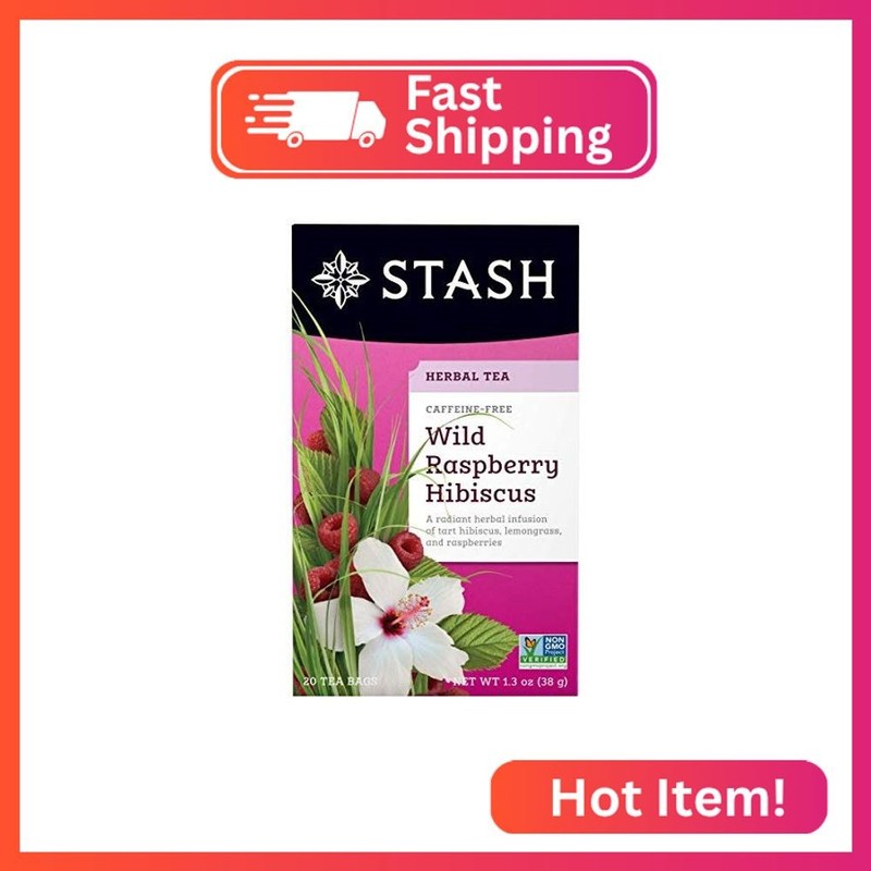 Stash Tea Wild Raspberry Hibiscus (Pack of 3)