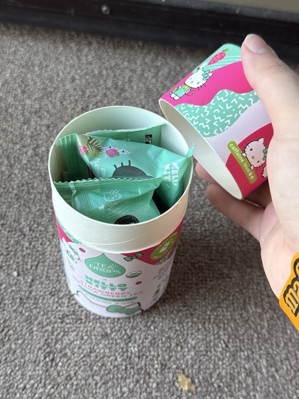 HTF Hello Kitty Tea Drops Strawberry Matcha Green Tea 2024 Collab gallery