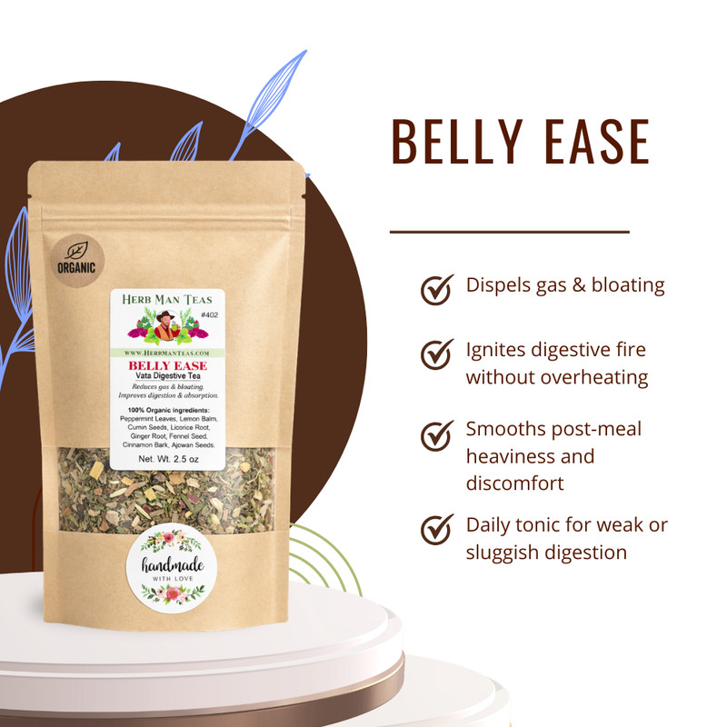 BELLY EASE- Digestive Tea for gas, bloating, weak digestion by Master Herbalist gallery