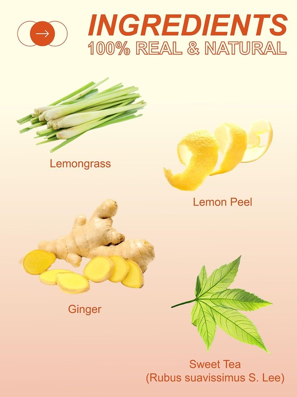 Lemon Ginger Herbal Tea, Refreshing Lemon with Spicy Ginger Root & Zesty Lemo... gallery