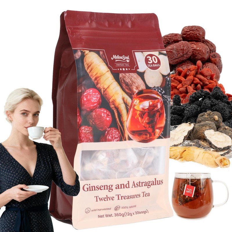 Kidney Tea Formula Ginseng Twelve Treasure Tea -Upgraded Ginseng Five Treasur…