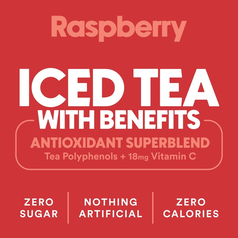 Ryl Iced Tea, Raspberry, Antioxidant Superblend, Zero Sugar, Low Carb, Zero C... gallery