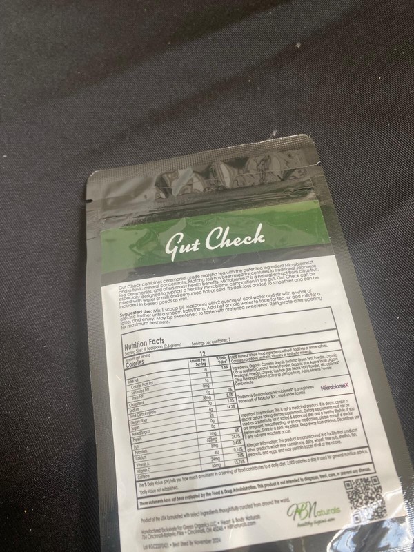 Gut Check Matcha Probiotic Hydration Tea .5 oz | 7 Servings gallery