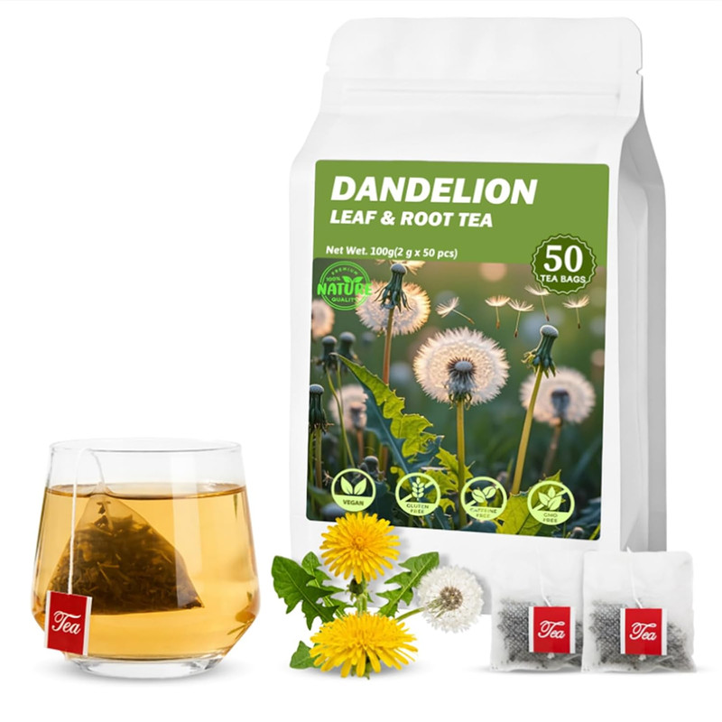 Dandelion Leaf & Root Tea Bags – Organic Herbal Detox for Liver & Kidney Health
