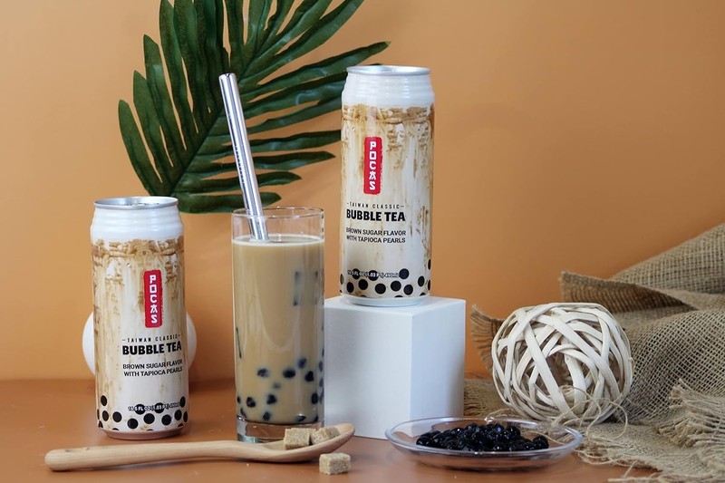 Pocas Bubble Tea with Tapioca Pearls, (Pack of 8, 16.5 oz) gallery