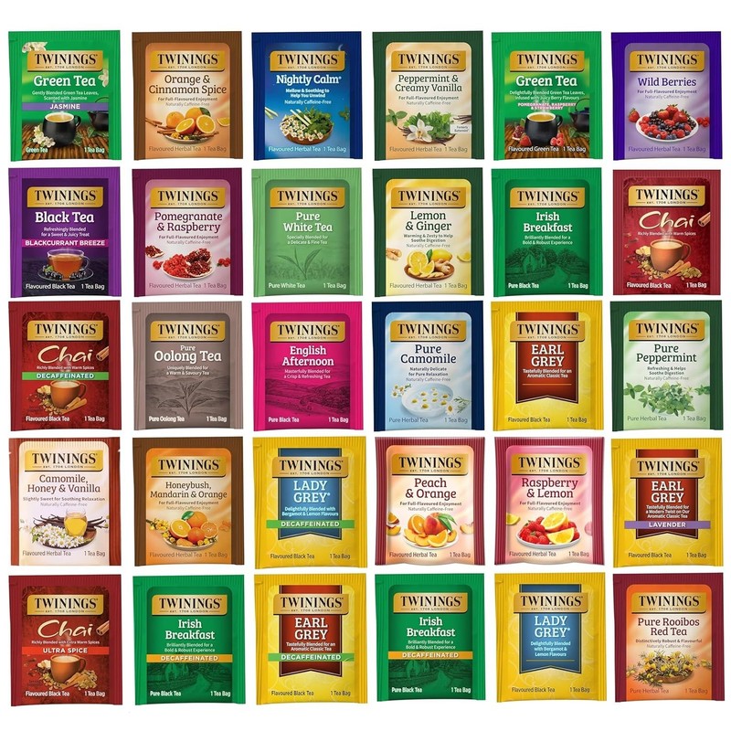 Twinings Tea Bags Sampler Assortment Variety Pack (60 Count)
