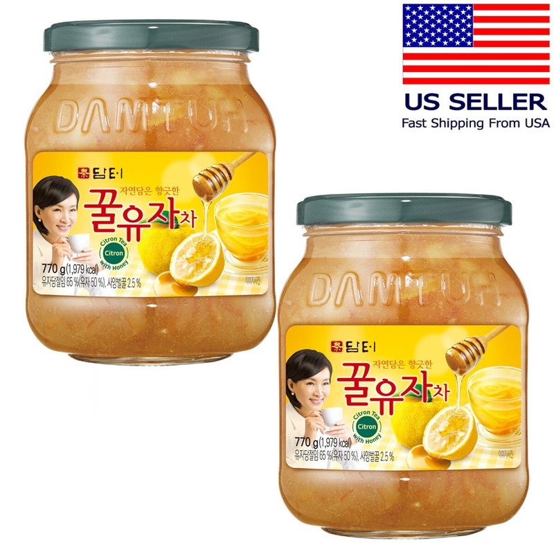DAMTUH Honey Korean Citron Tea – 1.7lbs x 2 Bottles, Marmalade, Preserve, Citrus