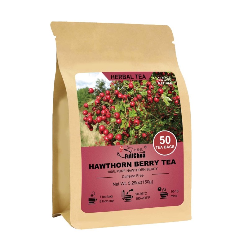 FullChea Hawthorn Berry Tea – 50 Teabags, 3g/bag – 50 Count (Pack of 1)
