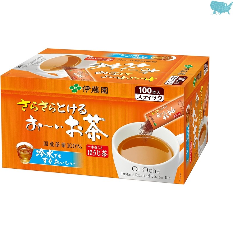 Authentic Japanese Hojicha Powder – 100 Convenient Sticks for Instant Enjoyment