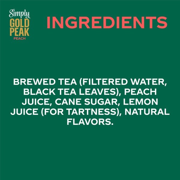 Gold Peak Tea Lemonade Peach Raspberry 52oz 6 Pack Variety Beverage gallery