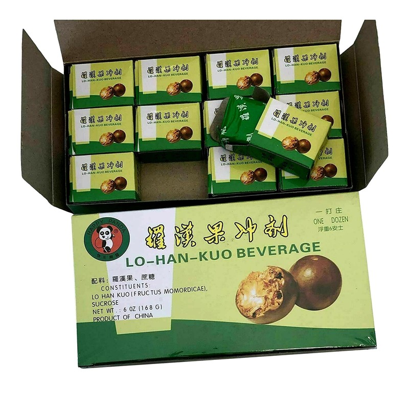 Lo Han Kuo Beverage 1 box = 12 Small boxes (6 oz), New Sealed Box gallery