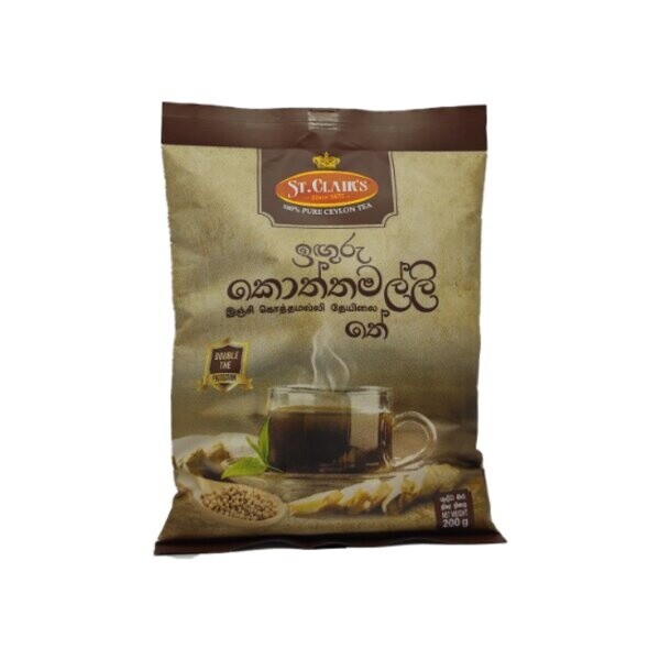 Ceylon Natural Black Tea with Ginger & Coriander Seeds Tea Bags 40g & Pouch 200g
