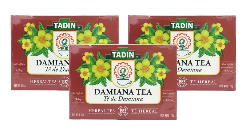 TADIN DAMIANA TEA 24 bags, 3 BOXES / 72 BAGS Exp 2/ 2026