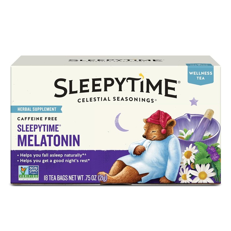 Celestial Seasonings Sleepytime Tea Plus Melatonin, 18 Count (Pack of 1)