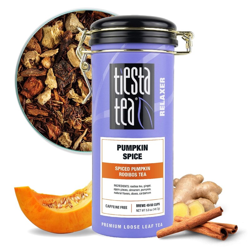 – Pumpkin Spice Rooibos Loose Leaf Tea, Premium Caffeine-Free Herbal Infusion…