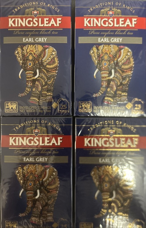 4 PACK KINGSLEAF Earl Grey Tea – 25 Tea Bags Per Box