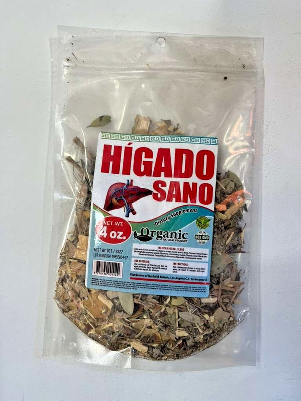 Higado Sano Herbal Blend 4 oz – Organic Mexican Herbal Tea / Té de Hierbas