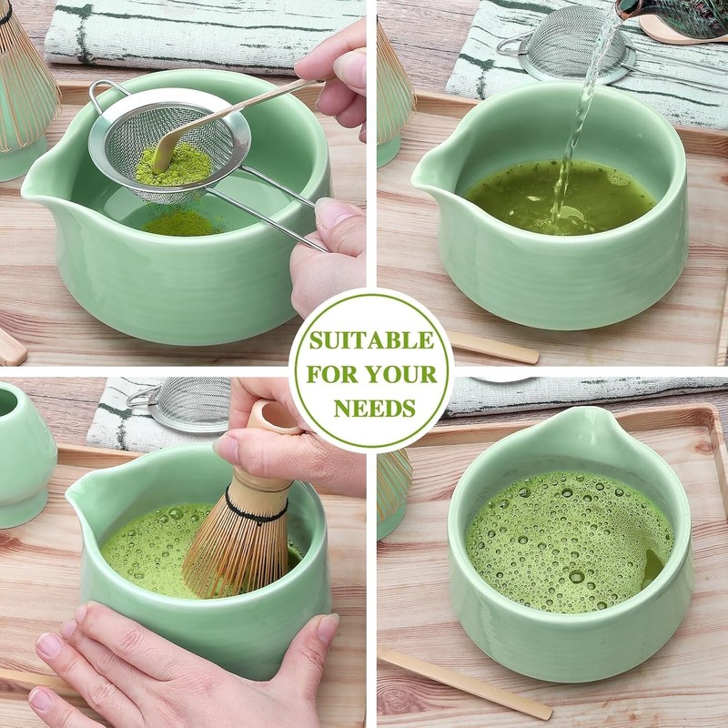 7pcs Green Matcha Whisk Set, Tea Making Tools, Matcha Kit Gift gallery