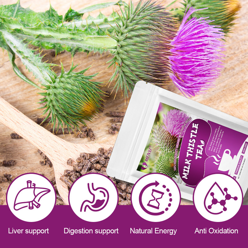 Organic Milk Thistle Seed Tea Bags - 24 Count Liver Cleanse & Detox Support gallery