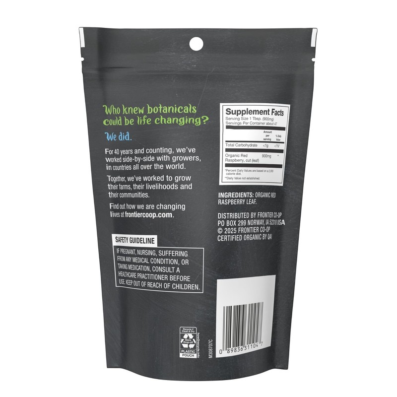 Organic Red Raspberry Leaf Cut & Sifted Tea - Caffeine Free Herbal Blend 1.48oz gallery