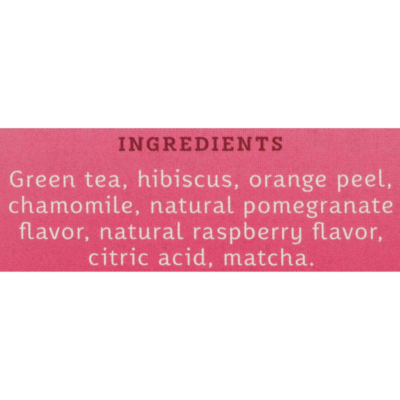 Pomegranate Raspberry Green Tea with Matcha, 18 Tea Bags, 1.2 Oz gallery