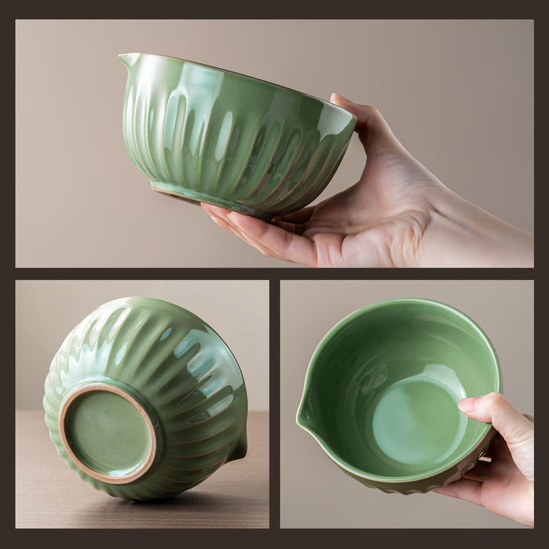 Matcha Whisk Set, Matcha Kit Includes Ceramic Matcha Bowl, 7 Pcs Matcha Tea Gree gallery