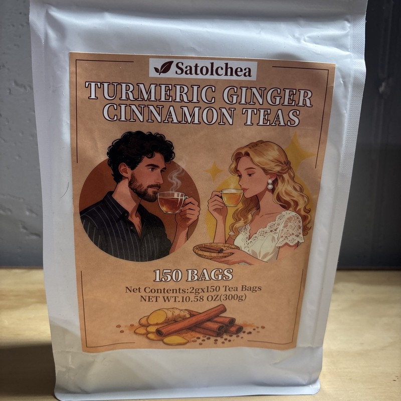 Satolchea Turmeric Ginger Cinnamon Tea Bags | 150 Tea Bags | 100% Natural