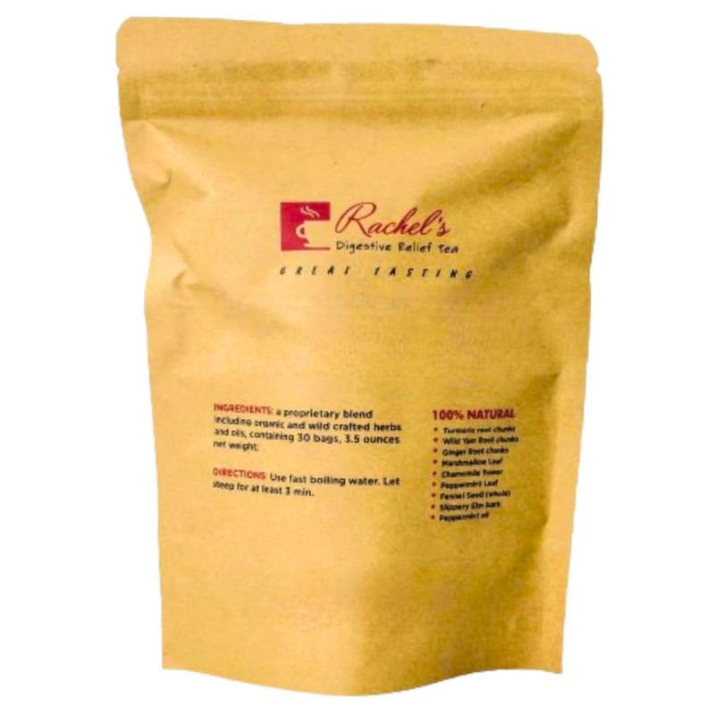 Digestive Relief Tea – Turmeric, Ginger, Chamomile, 30 Bags, 60 Cups – Soothing