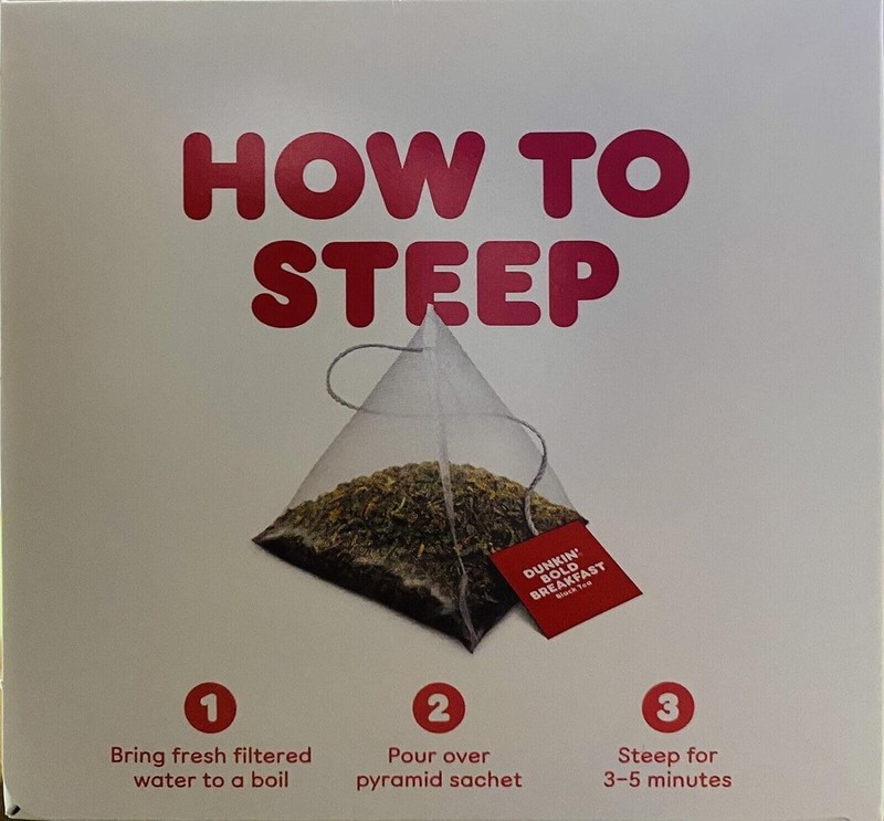 Dunkin Donuts Pyramid Sachet Tea Bold Breakfast 90 Tea Bags -6 Packs of 15 Bags gallery