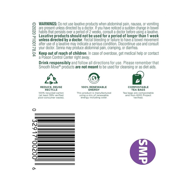 Caffeine-Free Smooth Move Peppermint Tea - 16 Bags for Gentle Overnight Relief gallery