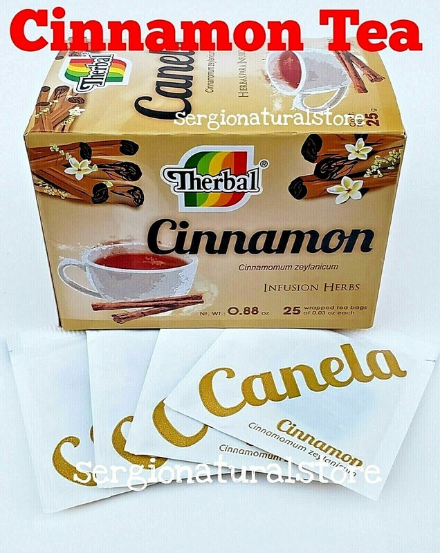 Te de Canela / Cinnamon Tea 25 Wrapped Tea Bag Infusion Herbs Made in Mexico