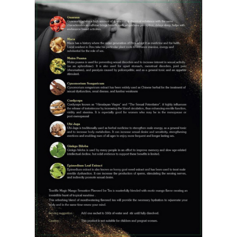 1 Box (12 Sachets)Teariffic Magic Mango Sensation Sexual Men Herb Energy Coffee gallery