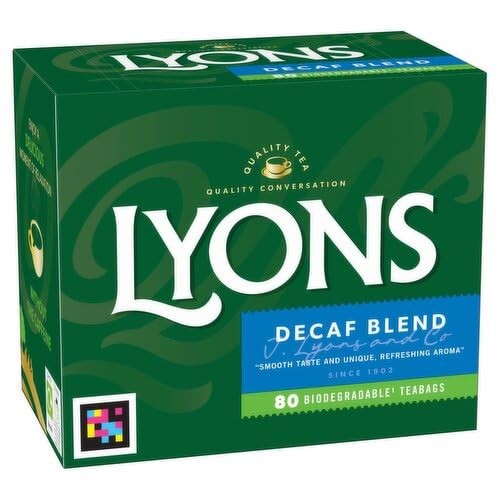 Decaffeinated Irish Tea 80 Pyramid Tea Bags Beverage Breakfast Drink Cup