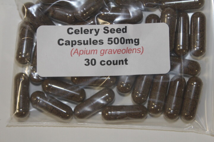 Celery Seed Capsules 500mg – 30 count