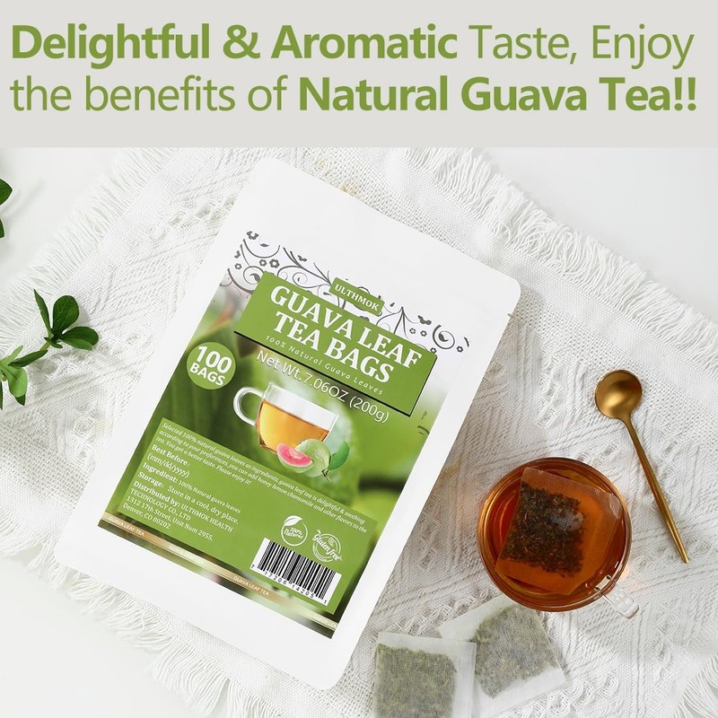 Premium 100 Guava Leaf Tea Bags, Made with 100% Natural Guava Leaves, No Addi... gallery