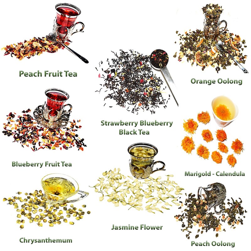 Combination Tea Samplers, Herbal Tea, Black Tea, Oolong, Fruit Tea, Orange Box gallery