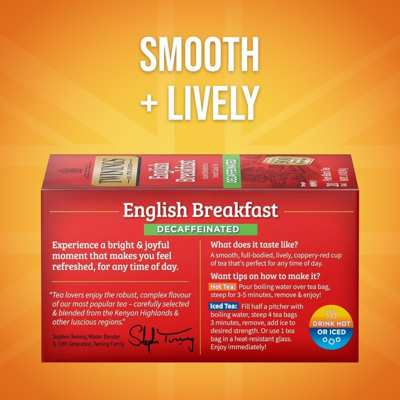 (4 pack) English Breakfast Decaffeinated Pure Black Tea Bags, 20 Count Box gallery