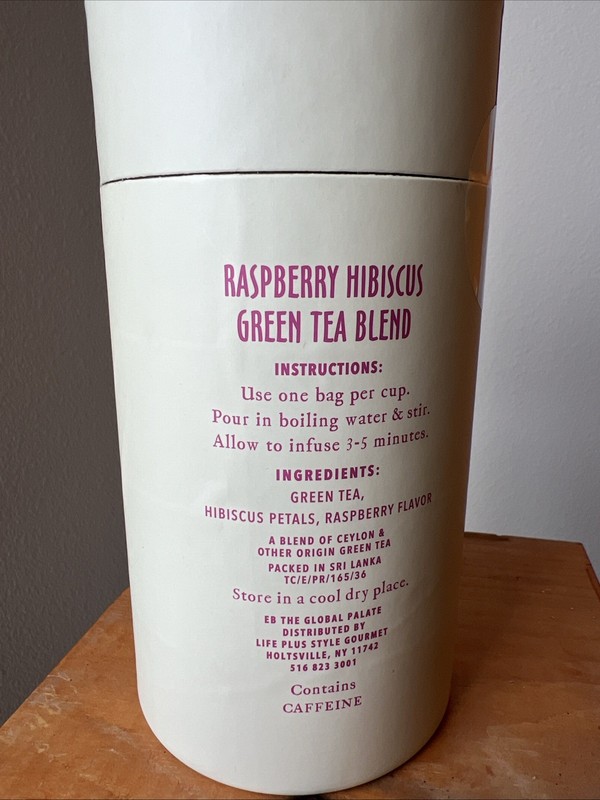 FINE TEAS RASPBERRY HIBISCUS GREEN TEA BLEND 50 Bags by WELL NOW 2.64OZ gallery