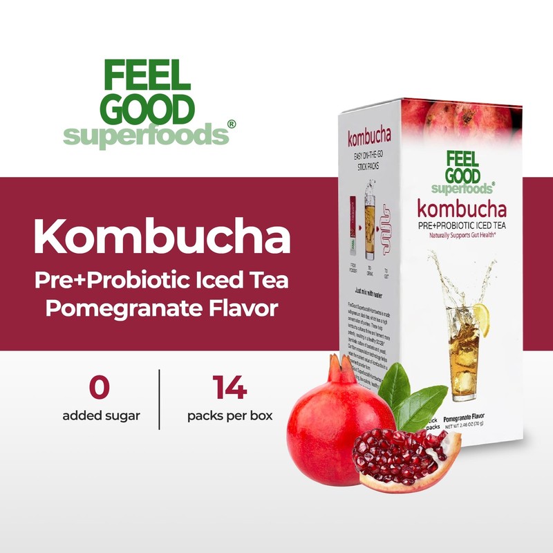 Kombucha Iced Tea Packets, Delicious Pomegranate Flavored Refreshing Instant ... gallery