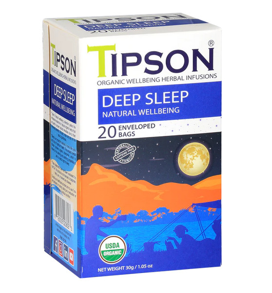 Tipson Deep Sleep – Natural Wellbeing 20 Ceylon Tea Bags – 30g