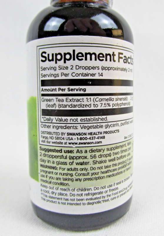 Swanson Green Tea Liquid Extract (Alcohol and Sugar-Free) 1 fl. oz Liquid gallery