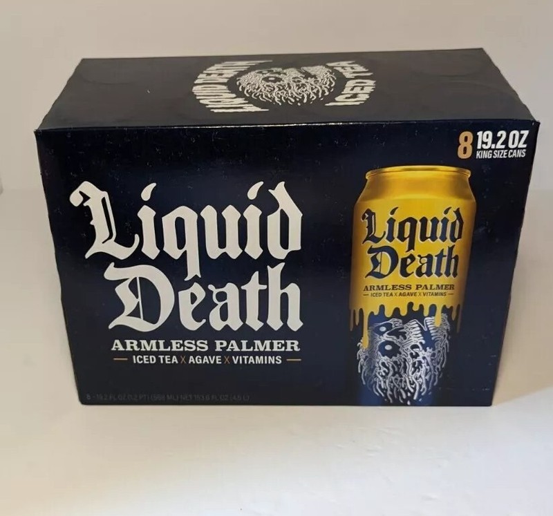 Liquid Death Armless Palmer – Case Of 8 19.2oz Discontinued Increasingly Rare A7