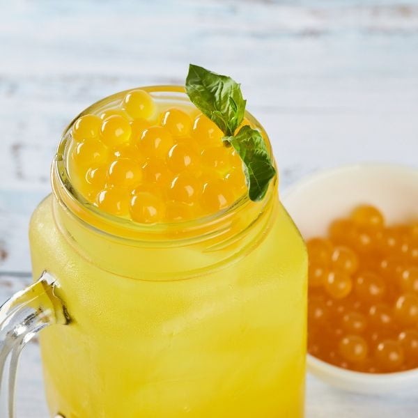 Tea Zone Peach Popping Pearls/ Bursting/ Popping Boba(B2061, 7 lbs) for Boba Tea gallery