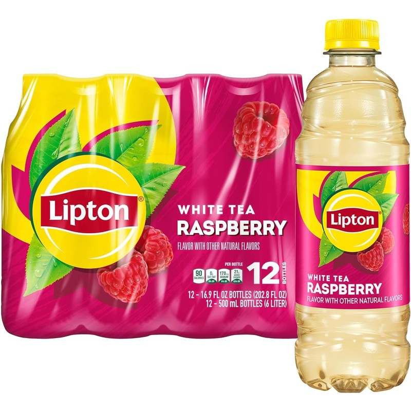 Delightful Raspberry White Iced Tea - 12 Bottles of 16.9 Fl Oz, Only 90 Calories gallery